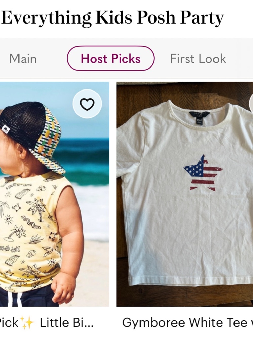 HOST PICK Gymboree White Tee with Red & Blue Star Flag Graphic - Picture 7 of 7